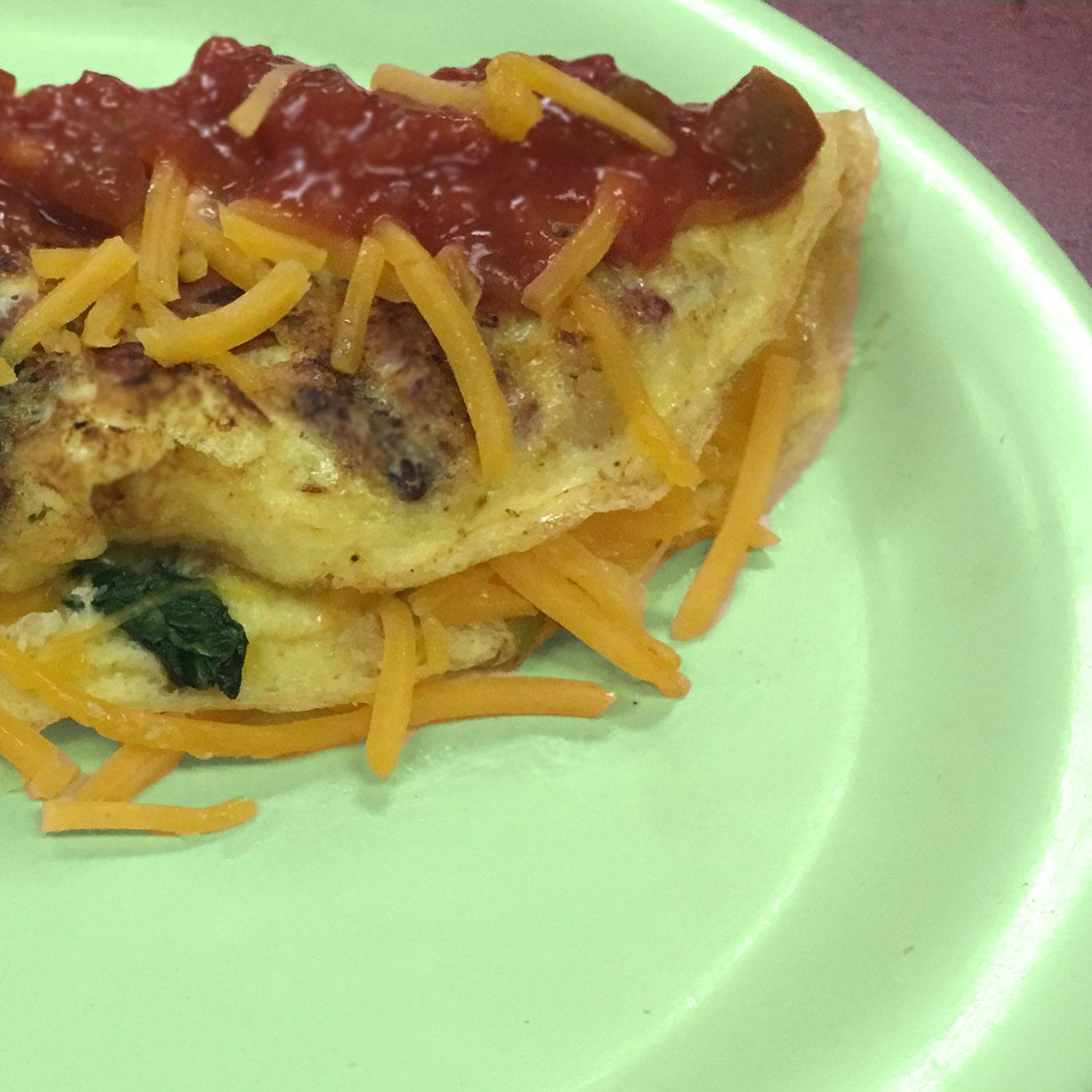 The spiced up omelet from the secret menu at Bradley University. 